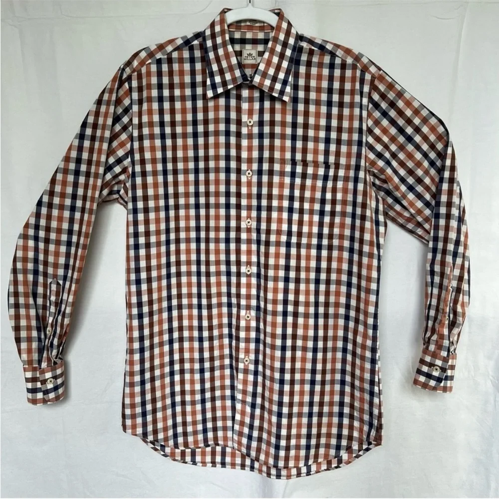 Peter Millar Plaid Check Button Down Mens Size L - Picture 4 of 8